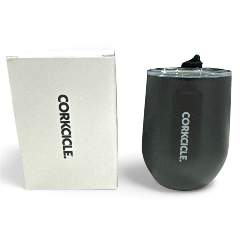 Corkcicle 12oz Slate Grey Stemless Wine Tumbler Ceramic Insulated
